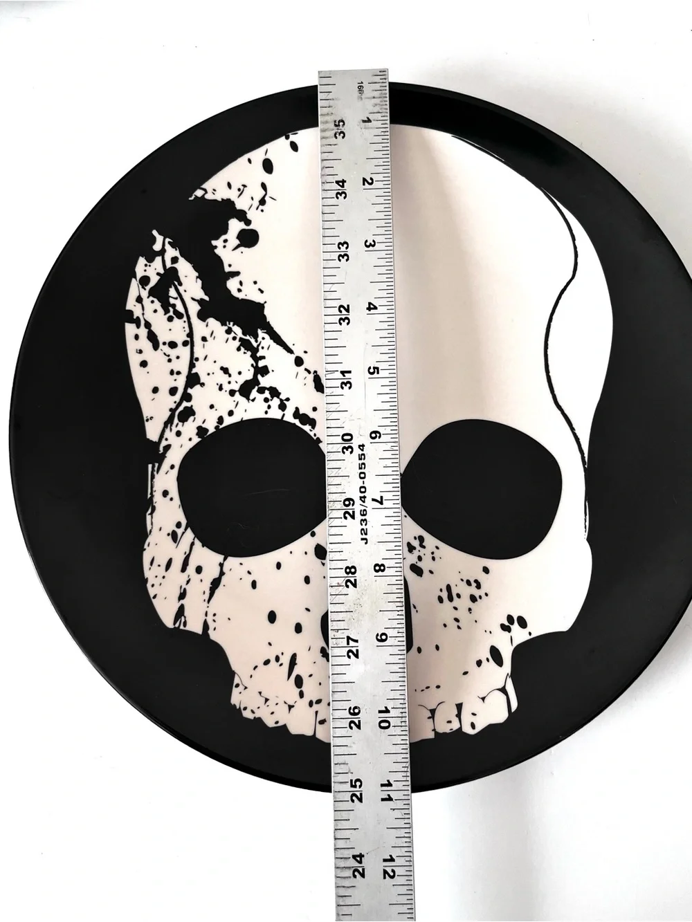 Target Halloween 2011 Collectible Skull Plate Black White Melamine Set of Three